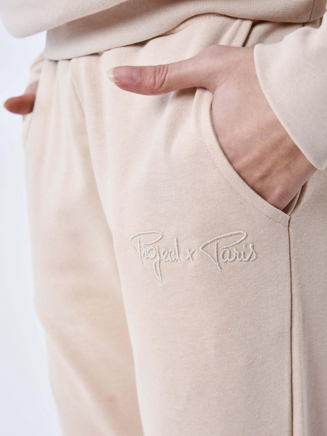 Jogging signature logo beige femme - Project X Paris