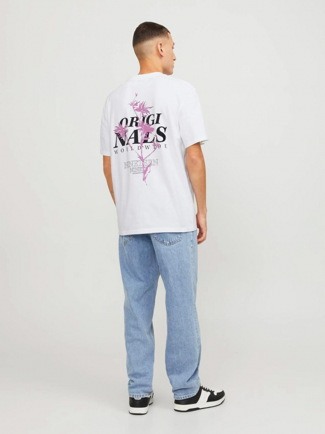 T-shirt lafayette flower blanc homme - Jack & Jones