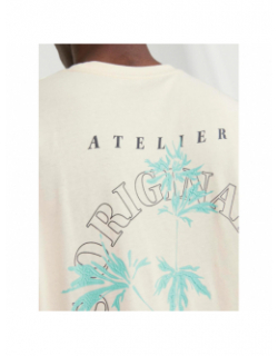 T-shirt lafayette flower beige homme - Jack & Jones