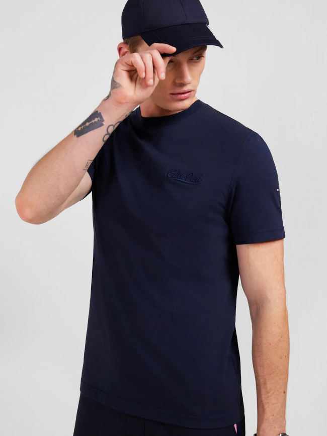 T-shirt cartouche bleu marine homme - Eden Park