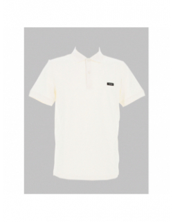 Polo uni thermo tech pique blanc écru homme - Calvin Klein