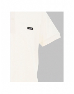 Polo uni thermo tech pique blanc écru homme - Calvin Klein