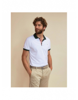 Polo uni goby blanc homme - Benson & Cherry