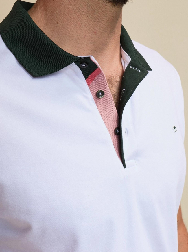 Polo uni goby blanc homme - Benson & Cherry