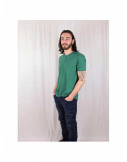 T-shirt col v tadeg chiné vert homme - Benson & Cherry