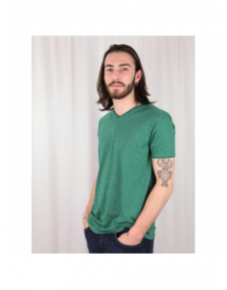 T-shirt col v tadeg chiné vert homme - Benson & Cherry