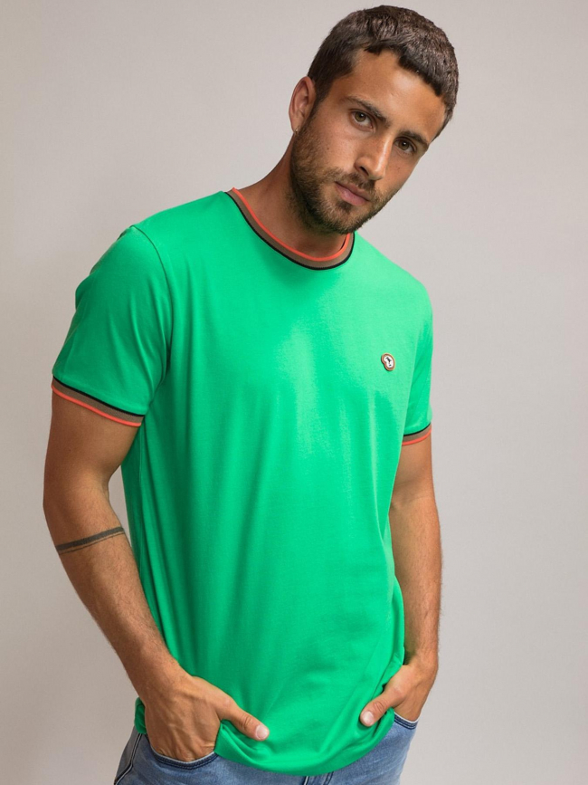 T-shirt uni thurel vert homme - Benson & Cherry