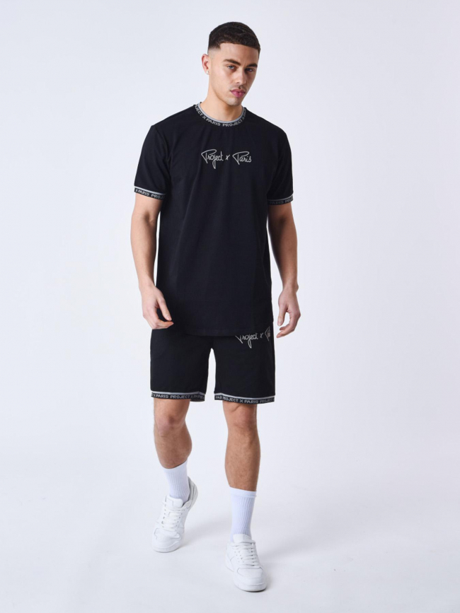 T-shirt logo brodé noir homme - Project X Paris