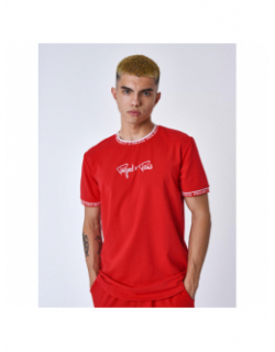 T-shirt logo brodé rouge homme - Project X Paris