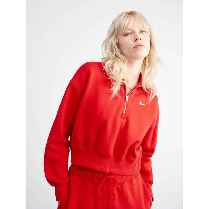 Sweat col camioneur nsw phoenix crop rouge femme - Nike