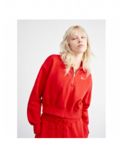 Sweat col camioneur nsw phoenix crop rouge femme - Nike