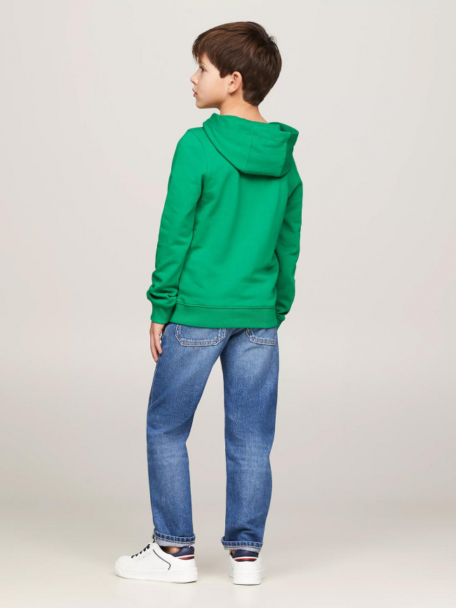 Sweat à capuche essential logo vert enfant -Tommy Hilfiger