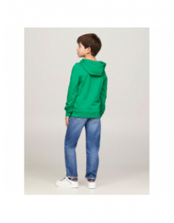 Sweat à capuche essential logo vert enfant -Tommy Hilfiger