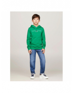 Sweat à capuche essential logo vert enfant -Tommy Hilfiger