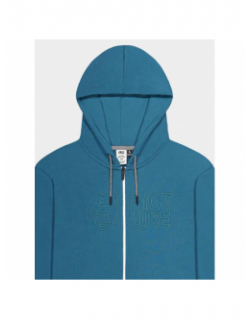 Sweat zippé à capuche basement bleu homme - Picture