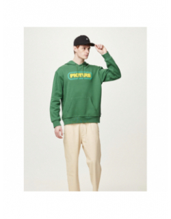 Sweat à capuche millbrook logo vert homme - Picture