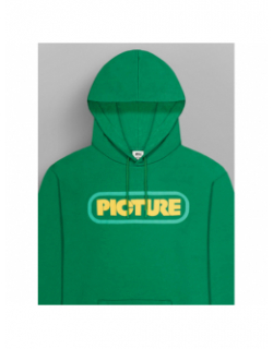 Sweat à capuche millbrook logo vert homme - Picture