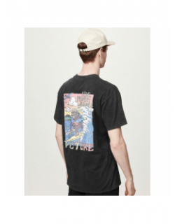 T-shirt tsunami noir homme - Picture