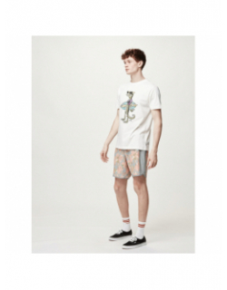 T-shirt jecko imprimé blanc homme - Picture