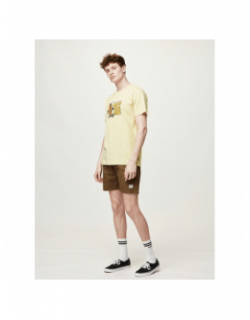 T-shirt basement imprimé don't worry beige homme - Picture