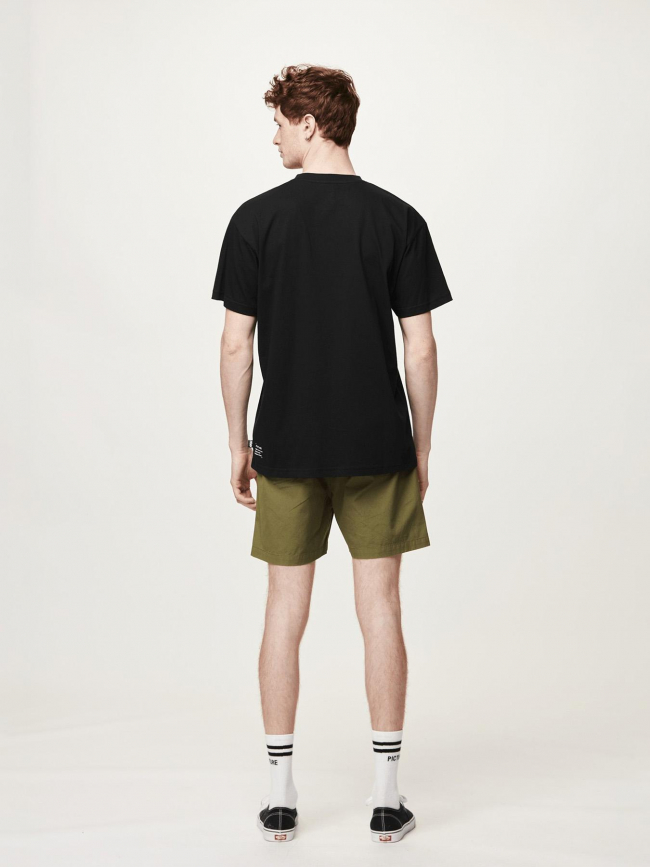 T-shirt logo basement noir violet homme - Picture