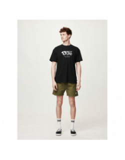 T-shirt logo basement noir violet homme - Picture