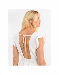 Combi-short playsuit blanc femme - Molly Bracken