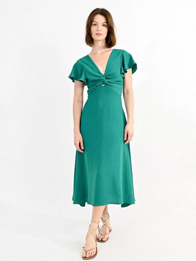 Robe longue woven vert femme - Molly Bracken