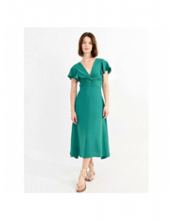 Robe longue woven vert femme - Molly Bracken