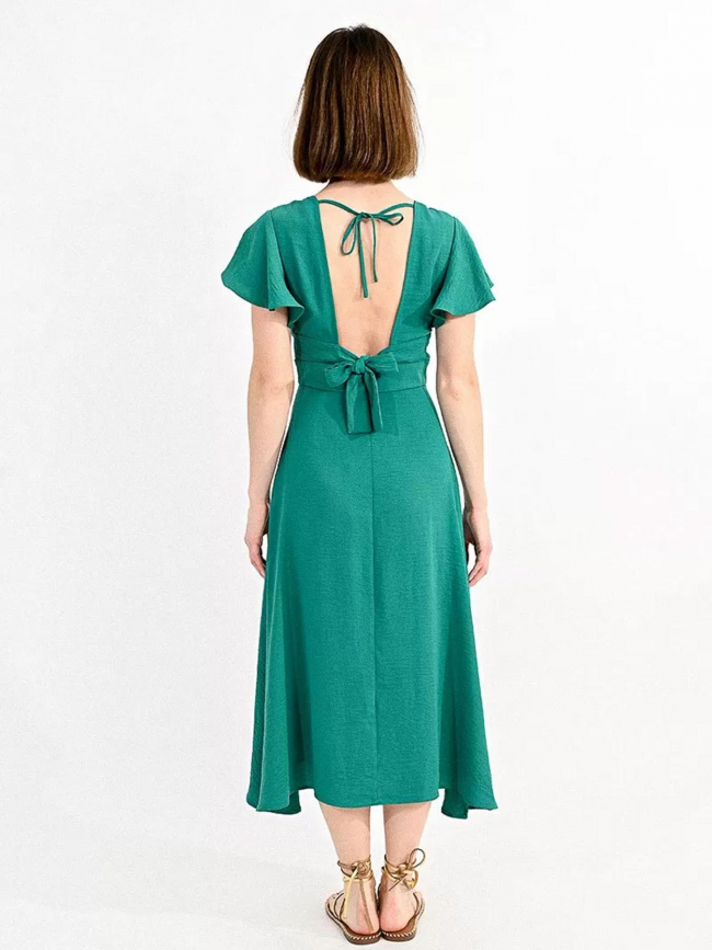 Robe longue woven vert femme - Molly Bracken