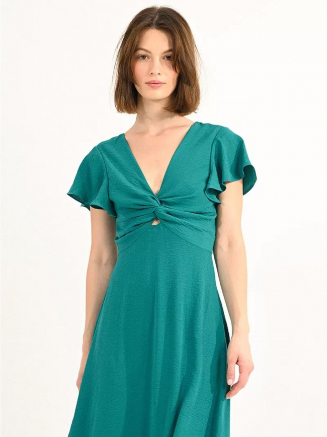 Robe longue woven vert femme - Molly Bracken