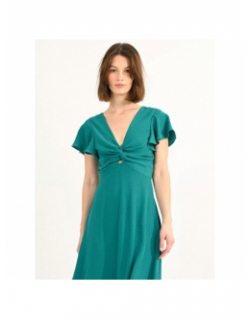 Robe longue woven vert femme - Molly Bracken