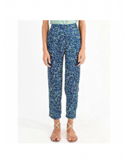 Pantalon fluide woven bleu femme - Molly Bracken