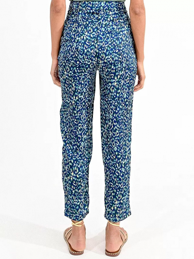 Pantalon fluide woven bleu femme - Molly Bracken