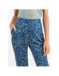 Pantalon fluide woven bleu femme - Molly Bracken