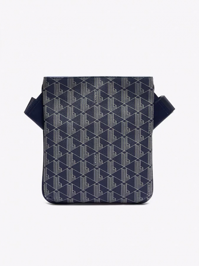 Pochette flat crossover imprimé bleu marine homme - Lacoste