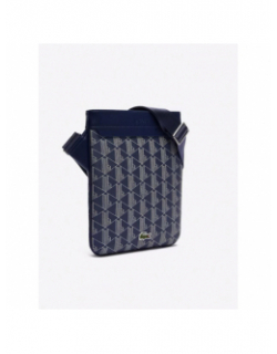 Pochette flat crossover imprimé bleu marine homme - Lacoste