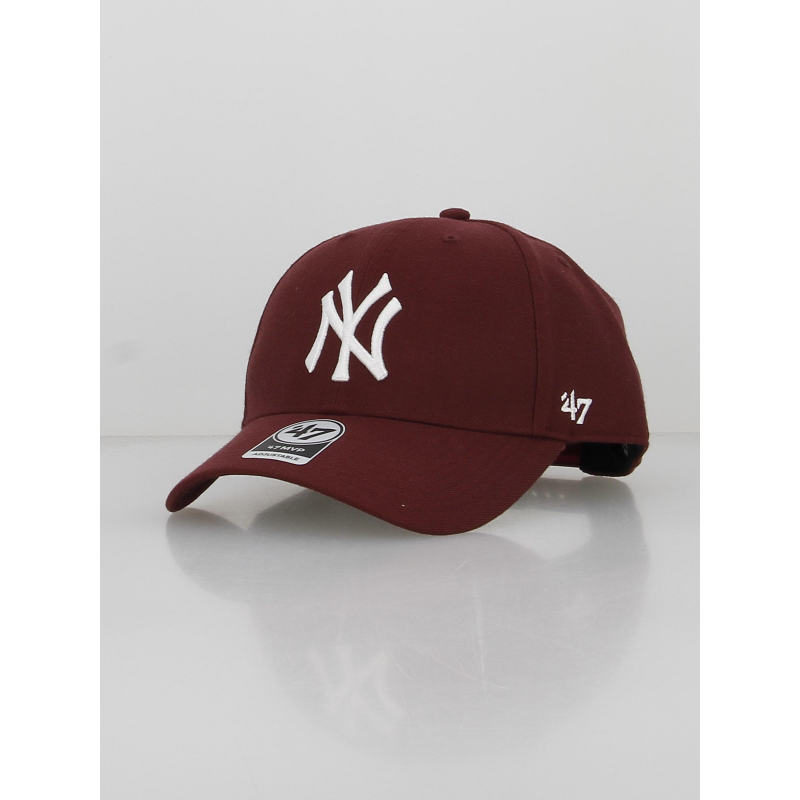 Casquette yankees snapback mvp bordeaux blanc - 47 Brand