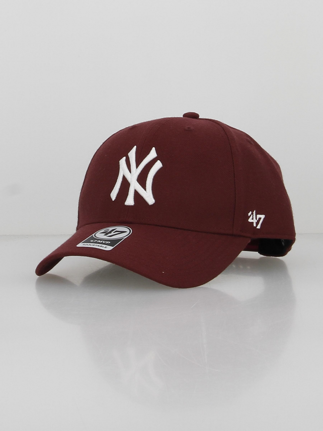 Casquette yankees snapback mvp bordeaux blanc - 47 Brand