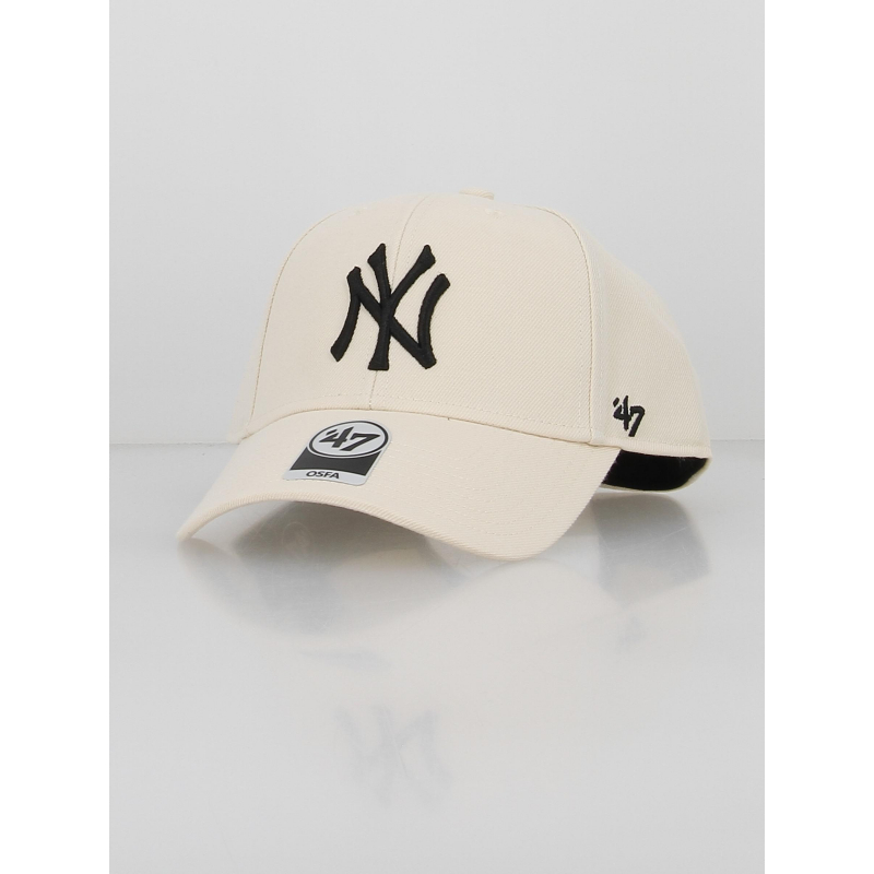 Casquette yankees snapback natural beige noir - 47 Brand