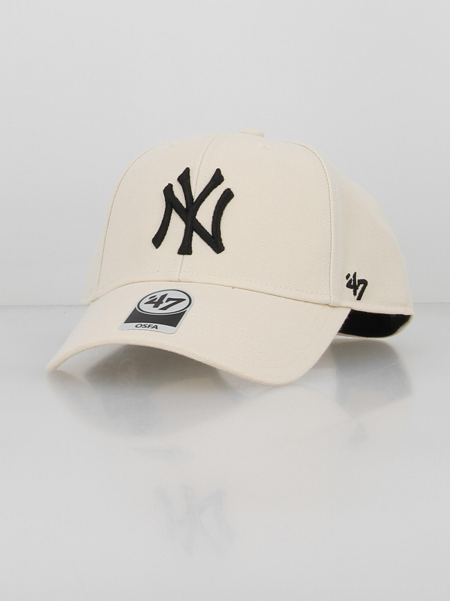 Casquette yankees snapback natural beige noir - 47 Brand