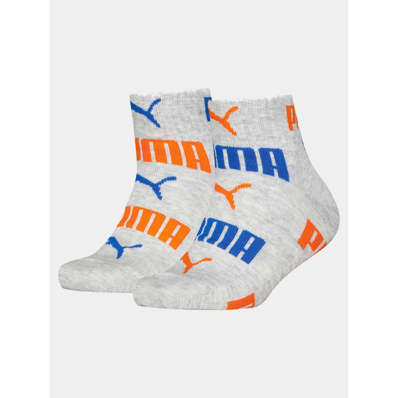 2 paires de chaussettes aop quarter gris enfant - Puma