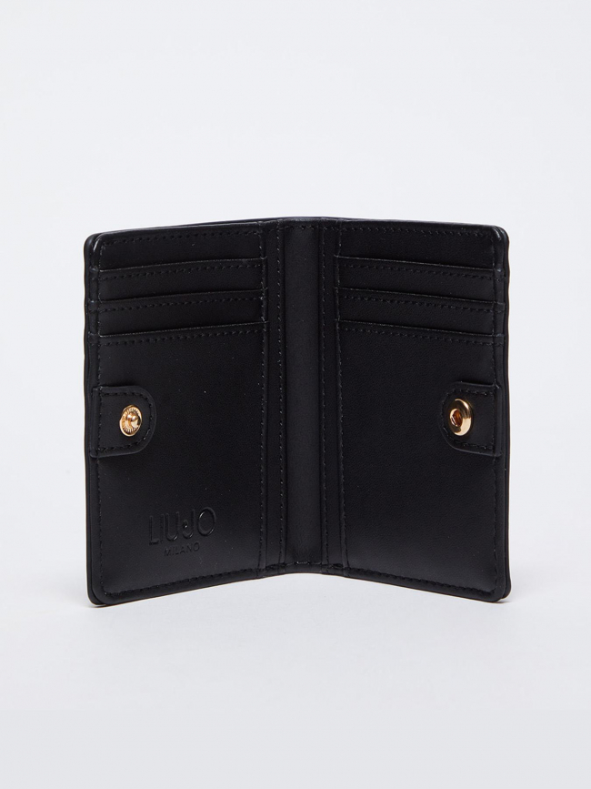 Porte carte bifold xs nero noir femme - Liu Jo