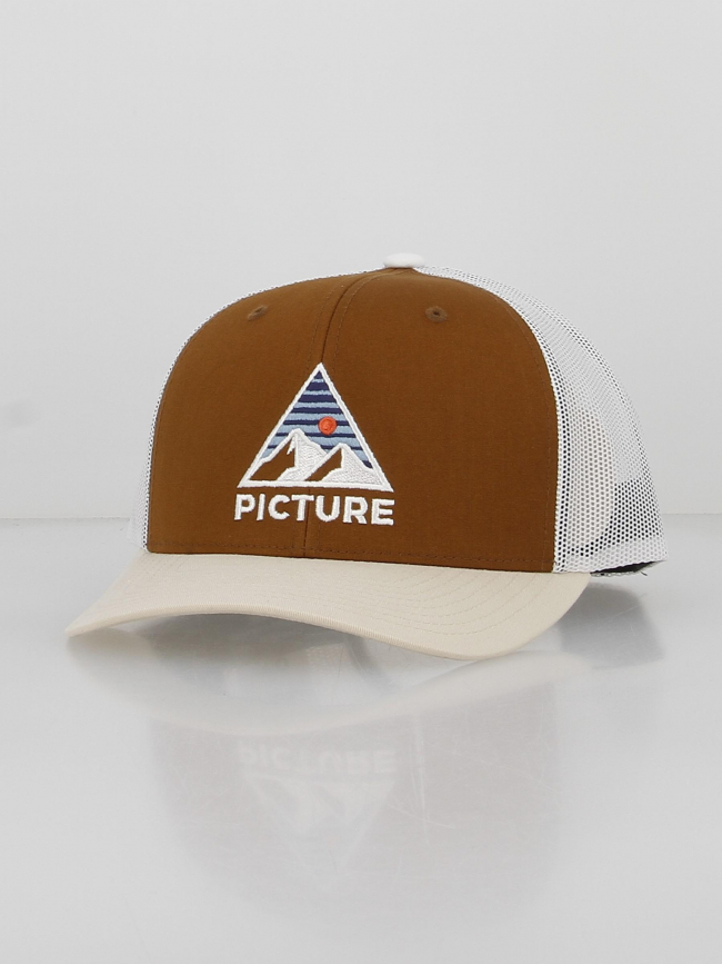 Casquette trucker kuldo marron beige blanc - Picture