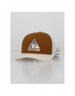 Casquette trucker kuldo marron beige blanc - Picture