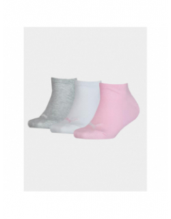 3 paires de chaussettes invisibles rose blanc enfant - Puma