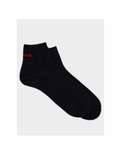 Pack 2 paires de chaussettes logo noir homme - Hugo