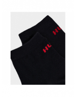 Pack 2 paires de chaussettes logo noir homme - Hugo