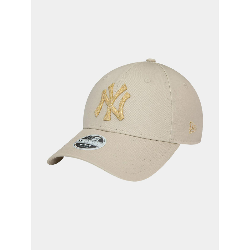 Casquette 9forty metallic logo beige femme - New Era