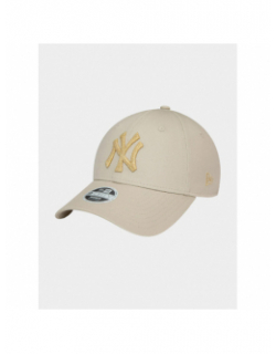 Casquette 9forty metallic logo beige femme - New Era